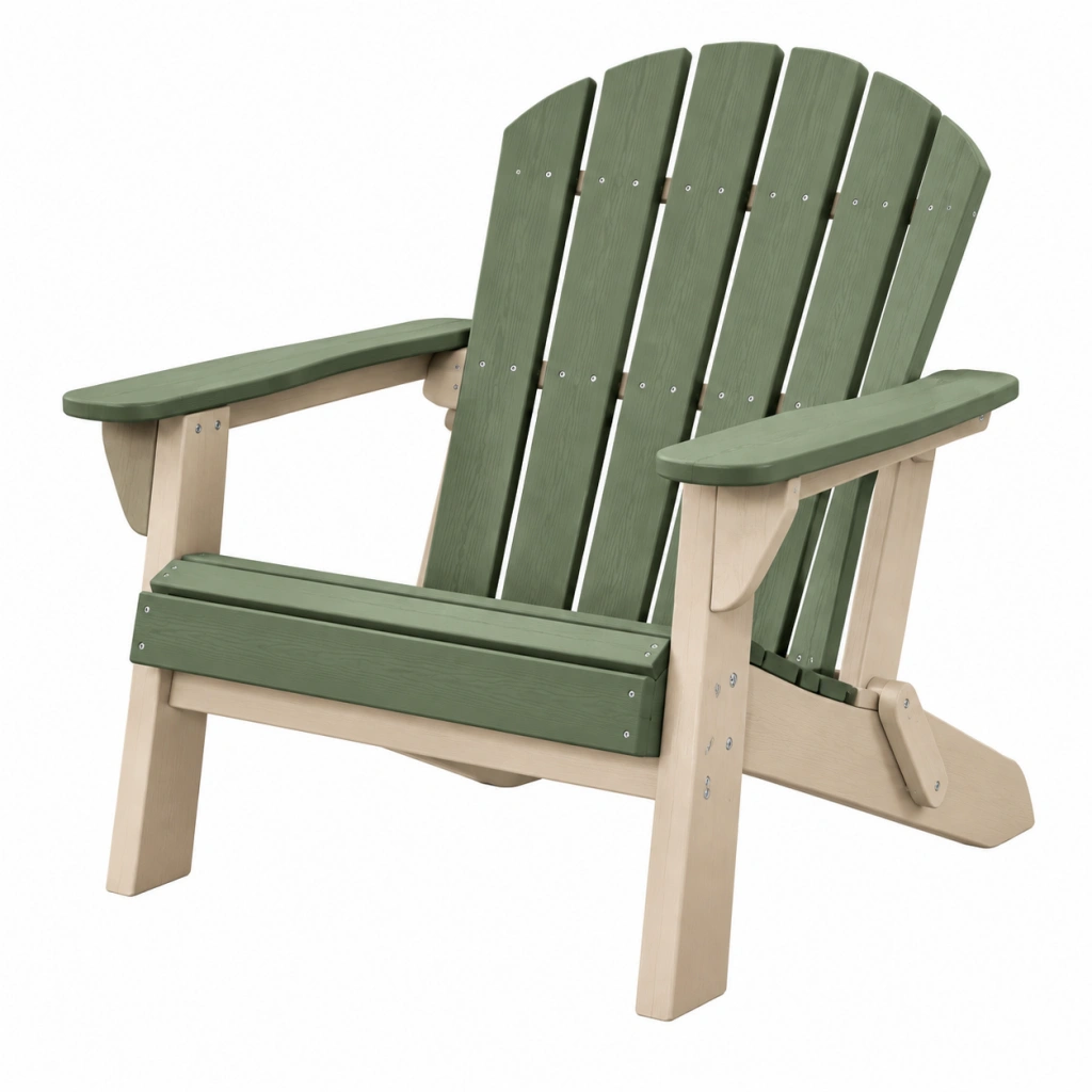 Adirondack Gartenstuhl 86 x 78 x 96 cm Holz Grün Natur klappbar