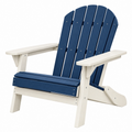 Adirondack Gartenstuhl 82 x 91 x 98 cm Kunststoff Blau Weiß klappbar