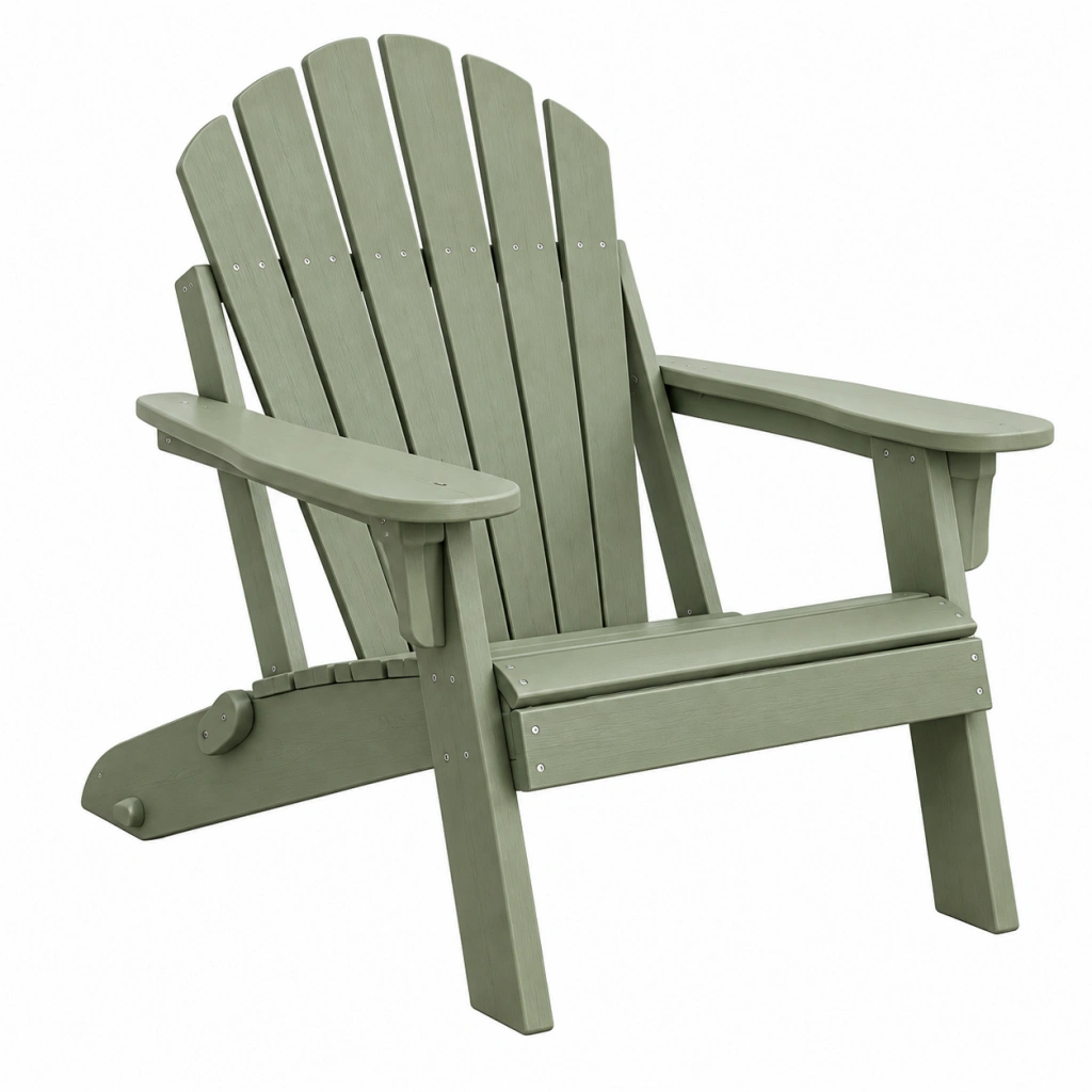 Adirondack Gartenstuhl 83x76x98 cm Kunststoff Grün klappbar