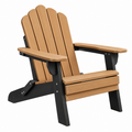 Gartensessel 83 x 80 x 95 cm Kunststoff Braun Schwarz Adirondack-Stil mit Armlehnen