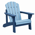 Gartensessel 83 x 75 x 92 cm aus Holz in Hellblau und Dunkelblau im Adirondack-Stil